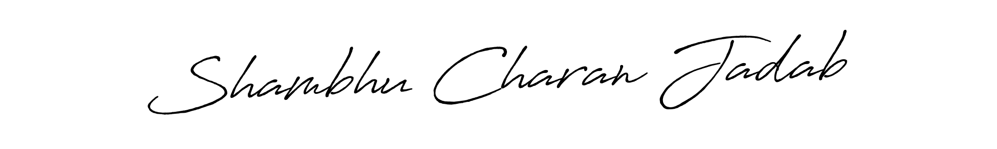 The best way (Antro_Vectra_Bolder) to make a short signature is to pick only two or three words in your name. The name Shambhu Charan Jadab include a total of six letters. For converting this name. Shambhu Charan Jadab signature style 7 images and pictures png