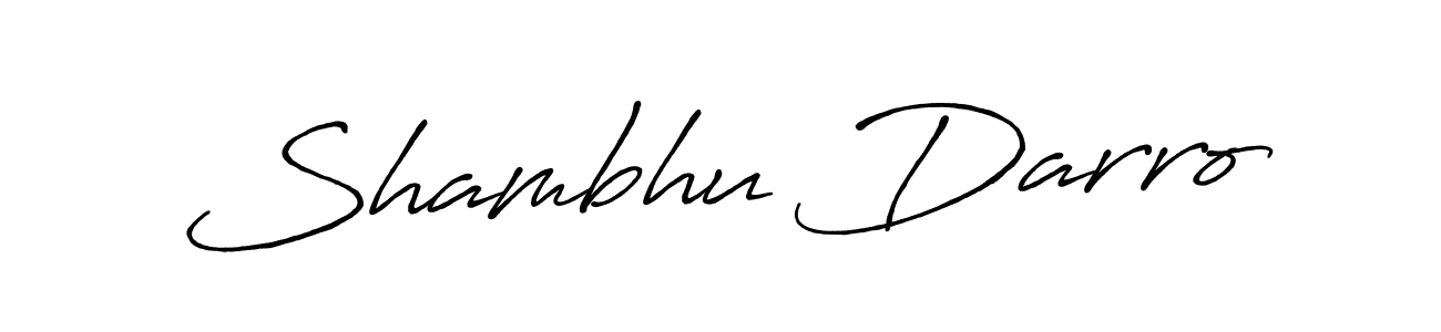 Create a beautiful signature design for name Shambhu Darro. With this signature (Antro_Vectra_Bolder) fonts, you can make a handwritten signature for free. Shambhu Darro signature style 7 images and pictures png