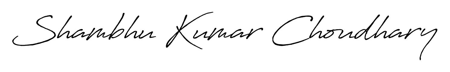 Design your own signature with our free online signature maker. With this signature software, you can create a handwritten (Antro_Vectra_Bolder) signature for name Shambhu Kumar Choudhary. Shambhu Kumar Choudhary signature style 7 images and pictures png