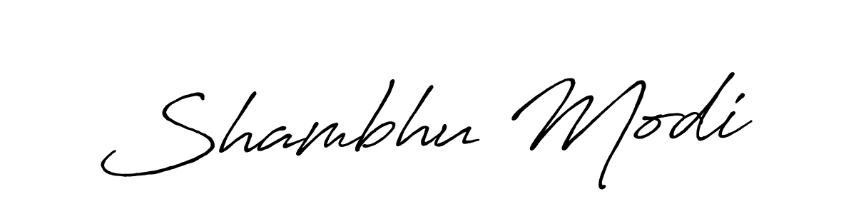 Design your own signature with our free online signature maker. With this signature software, you can create a handwritten (Antro_Vectra_Bolder) signature for name Shambhu Modi. Shambhu Modi signature style 7 images and pictures png