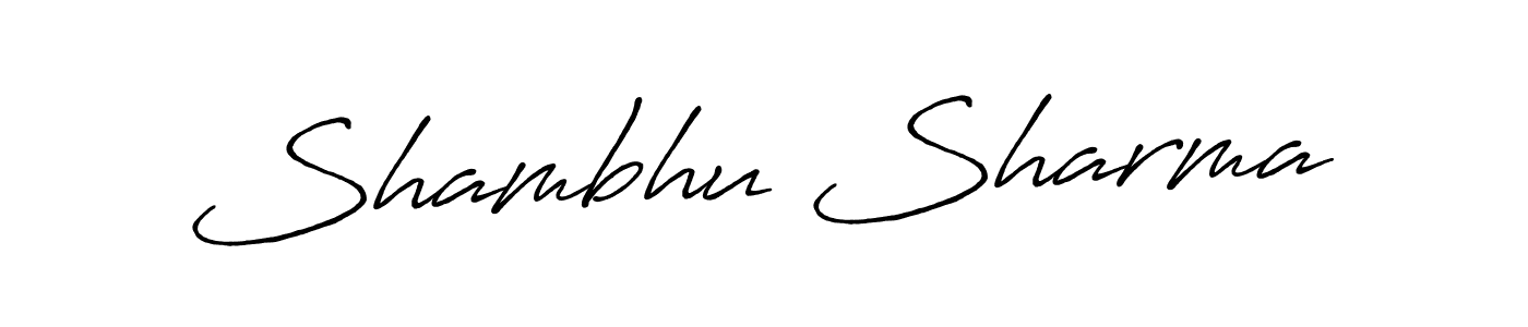 Shambhu Sharma stylish signature style. Best Handwritten Sign (Antro_Vectra_Bolder) for my name. Handwritten Signature Collection Ideas for my name Shambhu Sharma. Shambhu Sharma signature style 7 images and pictures png