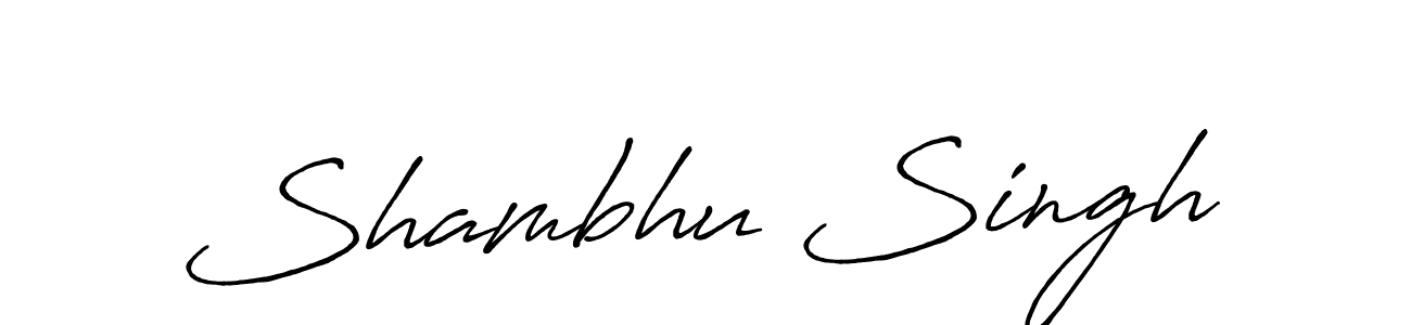 Make a beautiful signature design for name Shambhu Singh. With this signature (Antro_Vectra_Bolder) style, you can create a handwritten signature for free. Shambhu Singh signature style 7 images and pictures png