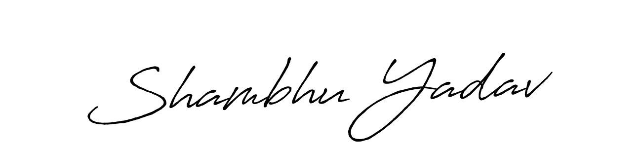 Make a beautiful signature design for name Shambhu Yadav. With this signature (Antro_Vectra_Bolder) style, you can create a handwritten signature for free. Shambhu Yadav signature style 7 images and pictures png