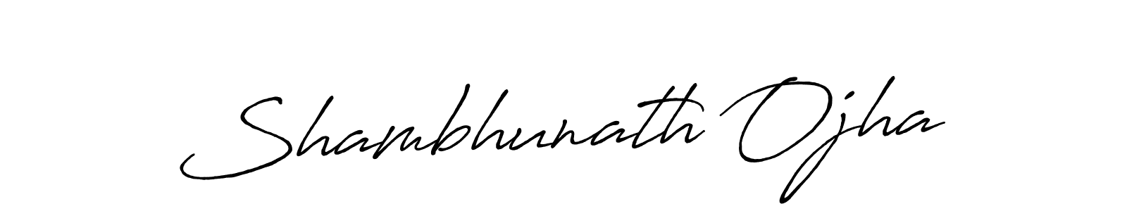 Use a signature maker to create a handwritten signature online. With this signature software, you can design (Antro_Vectra_Bolder) your own signature for name Shambhunath Ojha. Shambhunath Ojha signature style 7 images and pictures png