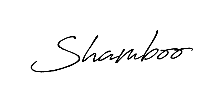 How to make Shamboo signature? Antro_Vectra_Bolder is a professional autograph style. Create handwritten signature for Shamboo name. Shamboo signature style 7 images and pictures png