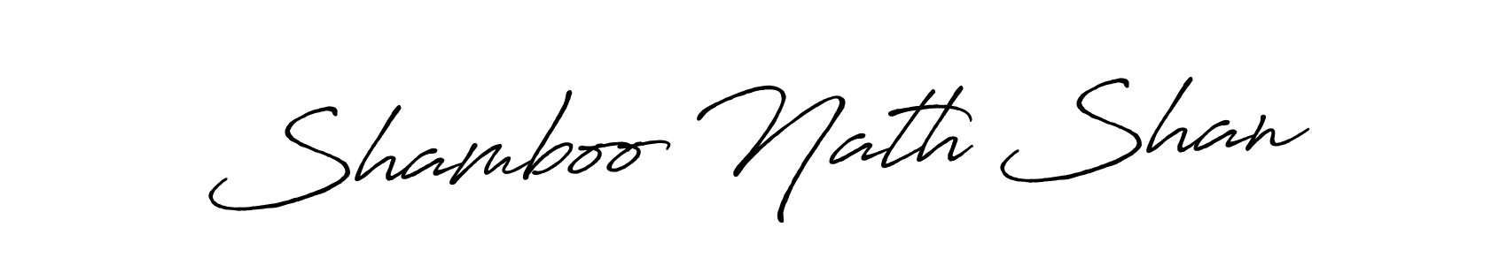 Make a beautiful signature design for name Shamboo Nath Shan. With this signature (Antro_Vectra_Bolder) style, you can create a handwritten signature for free. Shamboo Nath Shan signature style 7 images and pictures png
