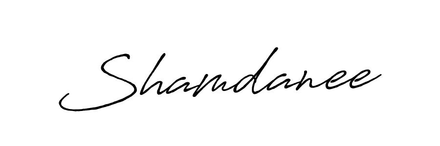 Shamdanee stylish signature style. Best Handwritten Sign (Antro_Vectra_Bolder) for my name. Handwritten Signature Collection Ideas for my name Shamdanee. Shamdanee signature style 7 images and pictures png