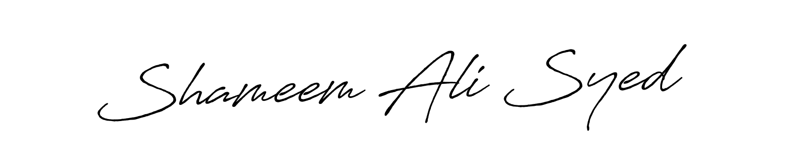 Design your own signature with our free online signature maker. With this signature software, you can create a handwritten (Antro_Vectra_Bolder) signature for name Shameem Ali Syed. Shameem Ali Syed signature style 7 images and pictures png