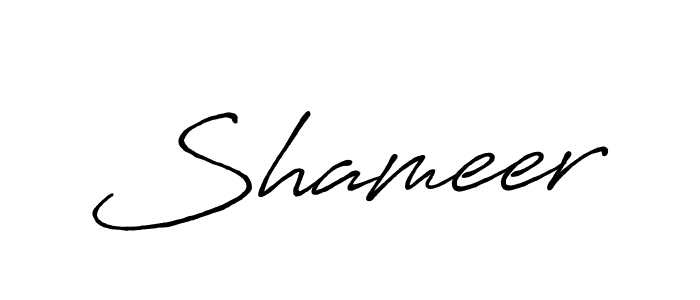 How to make Shameer signature? Antro_Vectra_Bolder is a professional autograph style. Create handwritten signature for Shameer name. Shameer signature style 7 images and pictures png