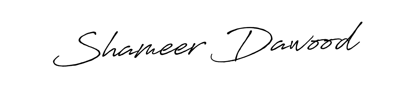 Shameer Dawood stylish signature style. Best Handwritten Sign (Antro_Vectra_Bolder) for my name. Handwritten Signature Collection Ideas for my name Shameer Dawood. Shameer Dawood signature style 7 images and pictures png