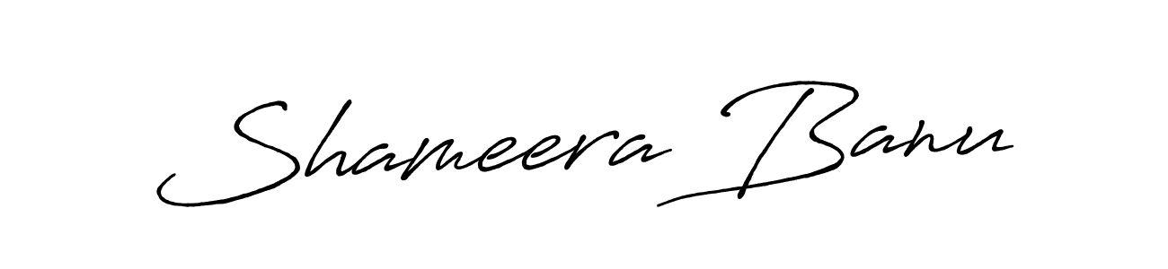 How to make Shameera Banu name signature. Use Antro_Vectra_Bolder style for creating short signs online. This is the latest handwritten sign. Shameera Banu signature style 7 images and pictures png