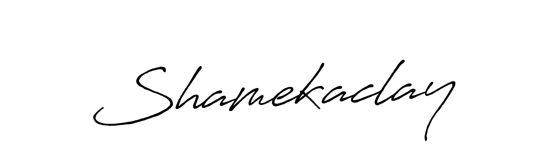 You should practise on your own different ways (Antro_Vectra_Bolder) to write your name (Shamekaclay) in signature. don't let someone else do it for you. Shamekaclay signature style 7 images and pictures png