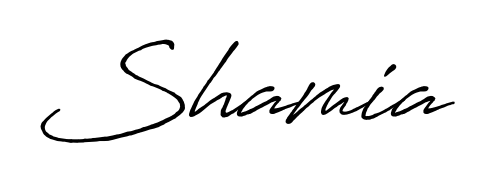 Make your name Shamia memorable on every contract using Antro_Vectra_Bolder autograph style. Instant transparent background export available. Shamia signature style 7 images and pictures png