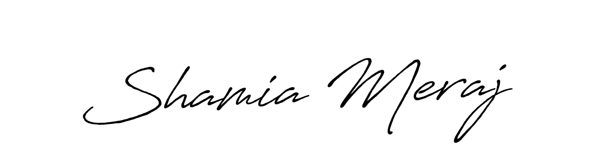 Make a beautiful signature design for name Shamia Meraj. Use this online signature maker to create a handwritten signature for free. Shamia Meraj signature style 7 images and pictures png