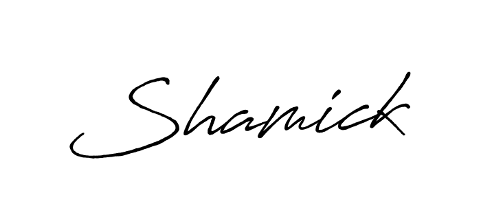 It looks lik you need a new signature style for name Shamick. Design unique handwritten (Antro_Vectra_Bolder) signature with our free signature maker in just a few clicks. Shamick signature style 7 images and pictures png