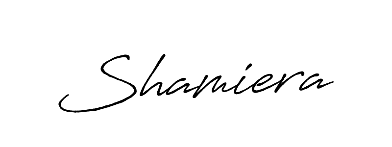 Create a beautiful signature design for name Shamiera. With this signature (Antro_Vectra_Bolder) fonts, you can make a handwritten signature for free. Shamiera signature style 7 images and pictures png