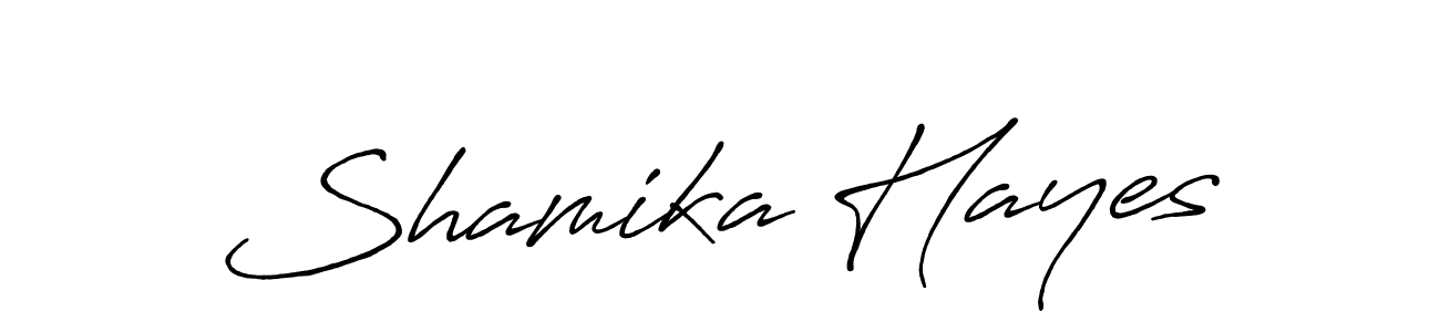 Also we have Shamika Hayes name is the best signature style. Create professional handwritten signature collection using Antro_Vectra_Bolder autograph style. Shamika Hayes signature style 7 images and pictures png