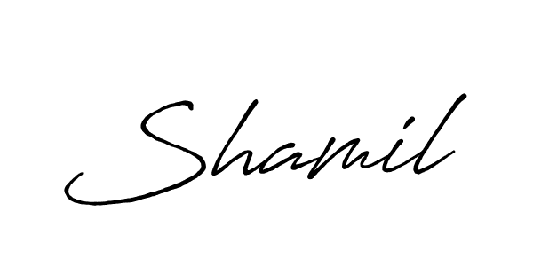 Design your own signature with our free online signature maker. With this signature software, you can create a handwritten (Antro_Vectra_Bolder) signature for name Shamil. Shamil signature style 7 images and pictures png