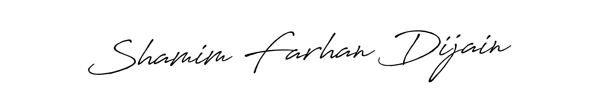 Make a beautiful signature design for name Shamim Farhan Dijain. With this signature (Antro_Vectra_Bolder) style, you can create a handwritten signature for free. Shamim Farhan Dijain signature style 7 images and pictures png