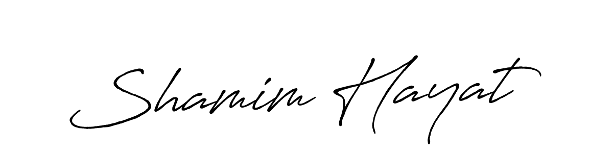 Shamim Hayat stylish signature style. Best Handwritten Sign (Antro_Vectra_Bolder) for my name. Handwritten Signature Collection Ideas for my name Shamim Hayat. Shamim Hayat signature style 7 images and pictures png