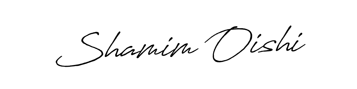 How to make Shamim Oishi signature? Antro_Vectra_Bolder is a professional autograph style. Create handwritten signature for Shamim Oishi name. Shamim Oishi signature style 7 images and pictures png