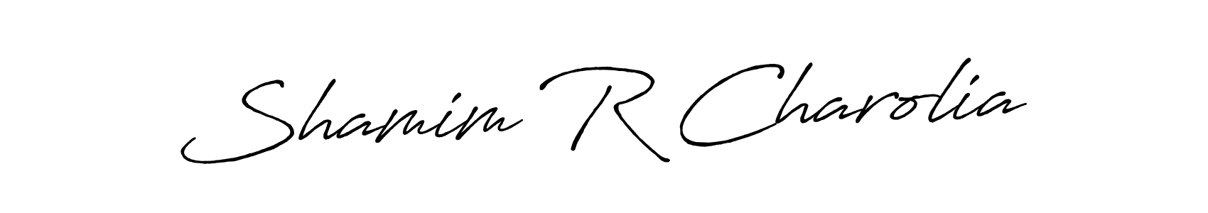 How to Draw Shamim R Charolia signature style? Antro_Vectra_Bolder is a latest design signature styles for name Shamim R Charolia. Shamim R Charolia signature style 7 images and pictures png