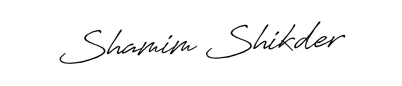 Also we have Shamim Shikder name is the best signature style. Create professional handwritten signature collection using Antro_Vectra_Bolder autograph style. Shamim Shikder signature style 7 images and pictures png