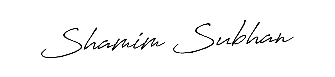 Make a beautiful signature design for name Shamim Subhan. Use this online signature maker to create a handwritten signature for free. Shamim Subhan signature style 7 images and pictures png