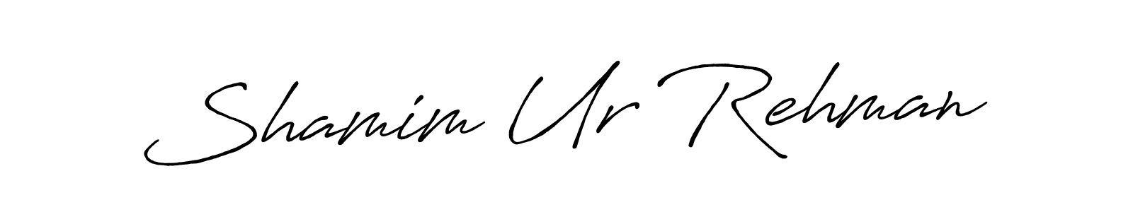 Use a signature maker to create a handwritten signature online. With this signature software, you can design (Antro_Vectra_Bolder) your own signature for name Shamim Ur Rehman. Shamim Ur Rehman signature style 7 images and pictures png