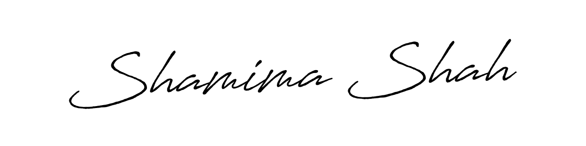 How to make Shamima Shah name signature. Use Antro_Vectra_Bolder style for creating short signs online. This is the latest handwritten sign. Shamima Shah signature style 7 images and pictures png