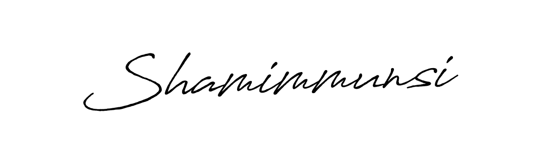 Use a signature maker to create a handwritten signature online. With this signature software, you can design (Antro_Vectra_Bolder) your own signature for name Shamimmunsi. Shamimmunsi signature style 7 images and pictures png
