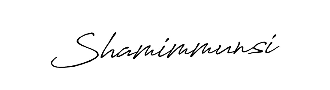 Design your own signature with our free online signature maker. With this signature software, you can create a handwritten (Antro_Vectra_Bolder) signature for name Shamimmunsi. Shamimmunsi signature style 7 images and pictures png