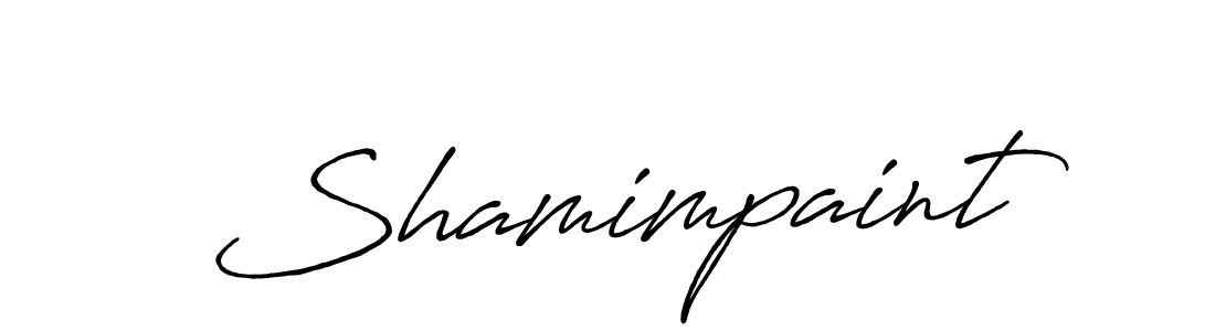 Create a beautiful signature design for name Shamimpaint. With this signature (Antro_Vectra_Bolder) fonts, you can make a handwritten signature for free. Shamimpaint signature style 7 images and pictures png