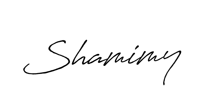 Design your own signature with our free online signature maker. With this signature software, you can create a handwritten (Antro_Vectra_Bolder) signature for name Shamimy. Shamimy signature style 7 images and pictures png