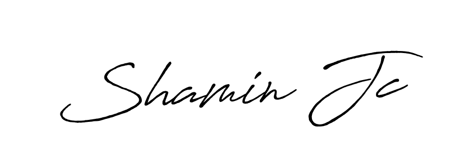 This is the best signature style for the Shamin Jc name. Also you like these signature font (Antro_Vectra_Bolder). Mix name signature. Shamin Jc signature style 7 images and pictures png