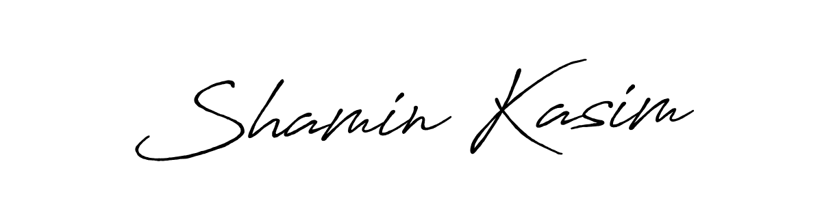 Make a beautiful signature design for name Shamin Kasim. With this signature (Antro_Vectra_Bolder) style, you can create a handwritten signature for free. Shamin Kasim signature style 7 images and pictures png