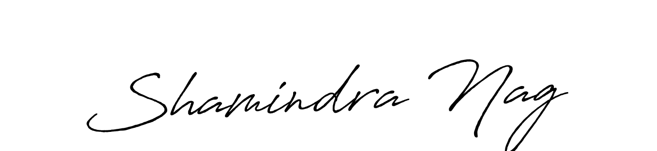 How to make Shamindra Nag name signature. Use Antro_Vectra_Bolder style for creating short signs online. This is the latest handwritten sign. Shamindra Nag signature style 7 images and pictures png