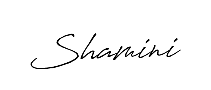 Make a beautiful signature design for name Shamini. With this signature (Antro_Vectra_Bolder) style, you can create a handwritten signature for free. Shamini signature style 7 images and pictures png