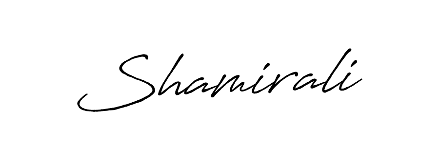 Design your own signature with our free online signature maker. With this signature software, you can create a handwritten (Antro_Vectra_Bolder) signature for name Shamirali. Shamirali signature style 7 images and pictures png