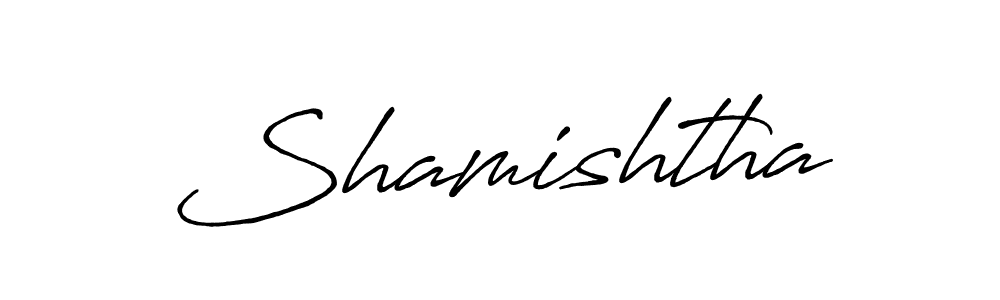 Make a beautiful signature design for name Shamishtha. With this signature (Antro_Vectra_Bolder) style, you can create a handwritten signature for free. Shamishtha signature style 7 images and pictures png