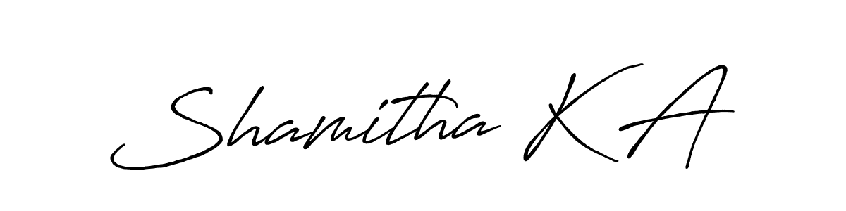 This is the best signature style for the Shamitha K A name. Also you like these signature font (Antro_Vectra_Bolder). Mix name signature. Shamitha K A signature style 7 images and pictures png