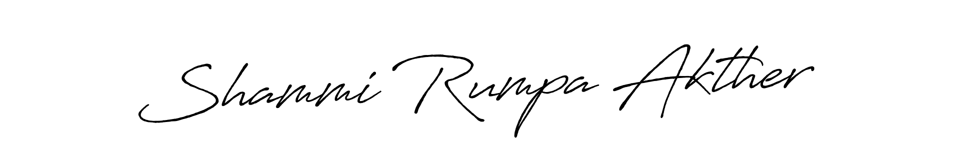 The best way (Antro_Vectra_Bolder) to make a short signature is to pick only two or three words in your name. The name Shammi Rumpa Akther include a total of six letters. For converting this name. Shammi Rumpa Akther signature style 7 images and pictures png
