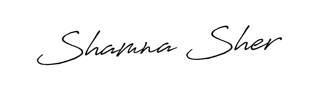 Shamna Sher stylish signature style. Best Handwritten Sign (Antro_Vectra_Bolder) for my name. Handwritten Signature Collection Ideas for my name Shamna Sher. Shamna Sher signature style 7 images and pictures png