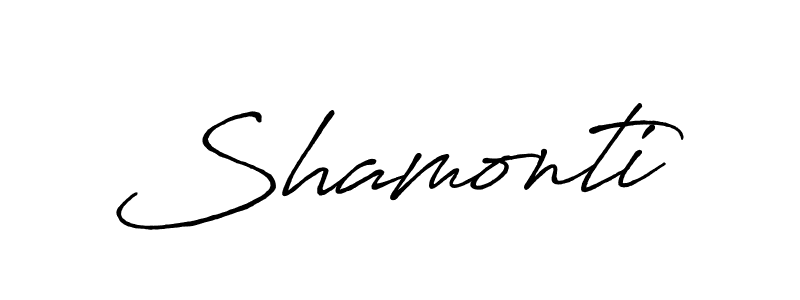 The best way (Antro_Vectra_Bolder) to make a short signature is to pick only two or three words in your name. The name Shamonti include a total of six letters. For converting this name. Shamonti signature style 7 images and pictures png