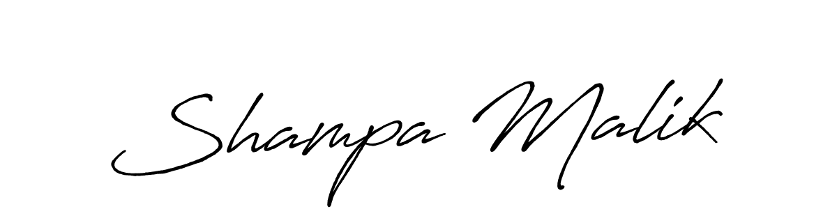 Make a beautiful signature design for name Shampa Malik. With this signature (Antro_Vectra_Bolder) style, you can create a handwritten signature for free. Shampa Malik signature style 7 images and pictures png