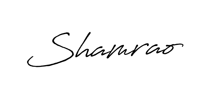 It looks lik you need a new signature style for name Shamrao. Design unique handwritten (Antro_Vectra_Bolder) signature with our free signature maker in just a few clicks. Shamrao signature style 7 images and pictures png