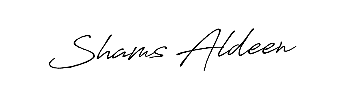 Make a short Shams Aldeen signature style. Manage your documents anywhere anytime using Antro_Vectra_Bolder. Create and add eSignatures, submit forms, share and send files easily. Shams Aldeen signature style 7 images and pictures png