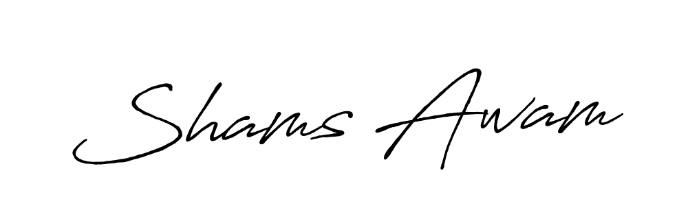 Also we have Shams Awam name is the best signature style. Create professional handwritten signature collection using Antro_Vectra_Bolder autograph style. Shams Awam signature style 7 images and pictures png