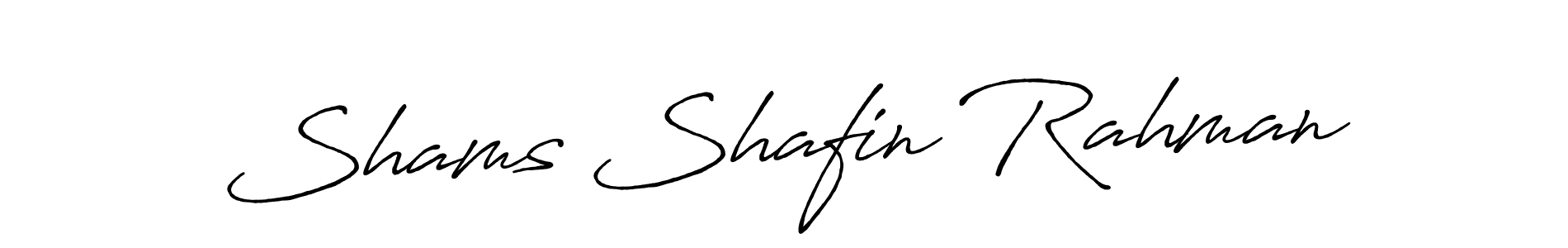 Create a beautiful signature design for name Shams Shafin Rahman. With this signature (Antro_Vectra_Bolder) fonts, you can make a handwritten signature for free. Shams Shafin Rahman signature style 7 images and pictures png