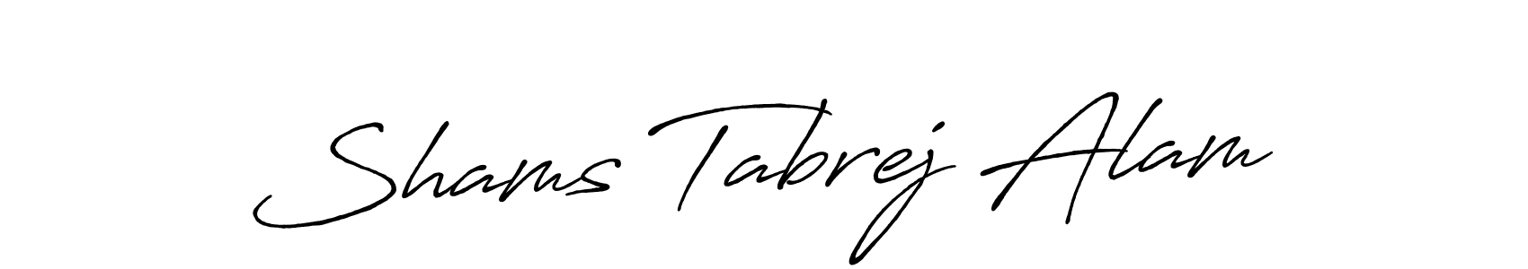 Use a signature maker to create a handwritten signature online. With this signature software, you can design (Antro_Vectra_Bolder) your own signature for name Shams Tabrej Alam. Shams Tabrej Alam signature style 7 images and pictures png